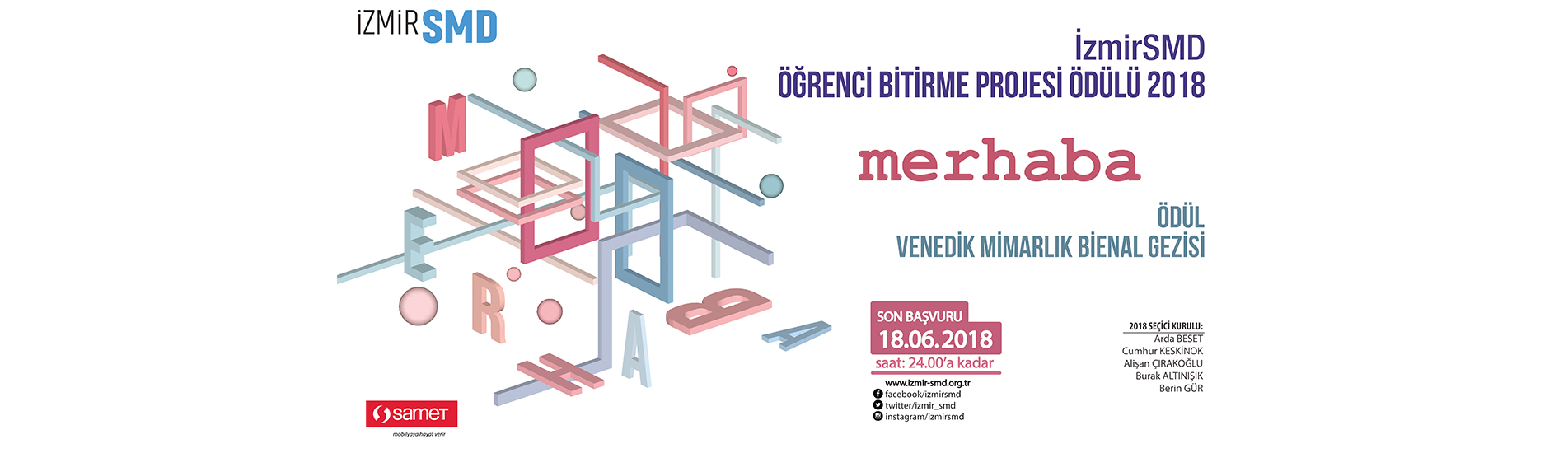2018 Merhaba İzmirSMD Öğrenci Bitirme Projesi Ödülü